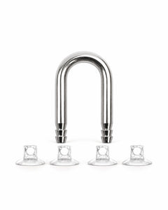NUOVO Raccordo a U SS-Series in Acciaio Inossidabile per Tubo + 4x Ventose